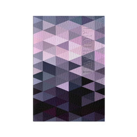 Обложка для паспорта матовая кожа с принтом Pixel Polygon в Санкт-Петербурге, натуральная матовая кожа | размер 19,3 х 13,7 см; прозрачные пластиковые крепления | Тематика изображения на принте: геометрия | полигоны | треугольник