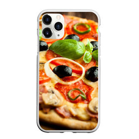 Чехол для iPhone 11 Pro матовый с принтом Пицца в Санкт-Петербурге, Силикон |  | базилик | еда | зелень | маслины | оливки | пицца | помидоры