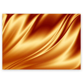 Поздравительная открытка с принтом Golden Silk в Санкт-Петербурге, 100% бумага | плотность бумаги 280 г/м2, матовая, на обратной стороне линовка и место для марки
 | Тематика изображения на принте: gold | golden silk | textile | texture | золотой шёлк | текстиль | текстура | ткань