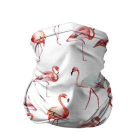 Бандана-труба 3D с принтом Узор из фламинго в Санкт-Петербурге, 100% полиэстер, ткань с особыми свойствами — Activecool | плотность 150‒180 г/м2; хорошо тянется, но сохраняет форму | животные | мозаика | птицы | узор | фауна | фламинго