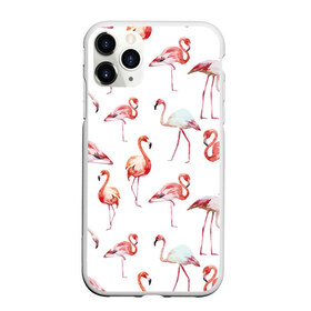 Чехол для iPhone 11 Pro Max матовый с принтом Узор из фламинго в Санкт-Петербурге, Силикон |  | животные | мозаика | птицы | узор | фауна | фламинго