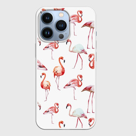 Чехол для iPhone 13 Pro с принтом Узор из фламинго в Санкт-Петербурге,  |  | животные | мозаика | птицы | узор | фауна | фламинго