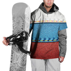 Накидка на куртку 3D с принтом Триколор в Санкт-Петербурге, 100% полиэстер |  | белый | красный | полосы | синий | ткань