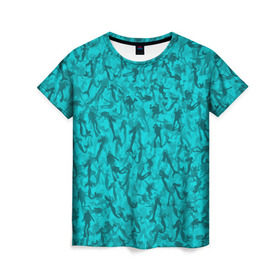 Женская футболка 3D с принтом Аквалангисты и русалки в Санкт-Петербурге, 100% полиэфир ( синтетическое хлопкоподобное полотно) | прямой крой, круглый вырез горловины, длина до линии бедер | вода | море | океан | охота | рыба | рыбак | рыбалка