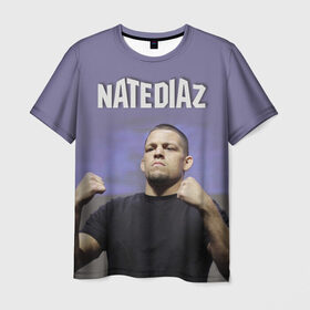 Мужская футболка 3D с принтом Nate Diaz в Санкт-Петербурге, 100% полиэфир | прямой крой, круглый вырез горловины, длина до линии бедер | Тематика изображения на принте: mma | диас | нейт