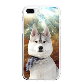Чехол для iPhone 7Plus/8 Plus матовый с принтом Хаски в Санкт-Петербурге, Силикон | Область печати: задняя сторона чехла, без боковых панелей | маламут | песик | собака | собаки | собачка | хаски