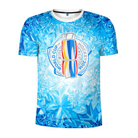 Мужская футболка 3D спортивная с принтом Кубок мира по хоккею 2016 в Санкт-Петербурге, 100% полиэстер с улучшенными характеристиками | приталенный силуэт, круглая горловина, широкие плечи, сужается к линии бедра | 
