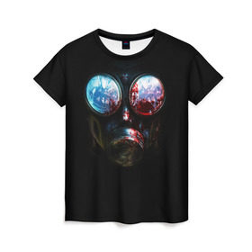 Женская футболка 3D с принтом Resident Evil в Санкт-Петербурге, 100% полиэфир ( синтетическое хлопкоподобное полотно) | прямой крой, круглый вырез горловины, длина до линии бедер | biohazard | oбитель зла | resident evil | зомби
