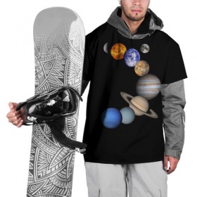 Накидка на куртку 3D с принтом Парад планет в Санкт-Петербурге, 100% полиэстер |  | Тематика изображения на принте: звёзды | космическое пространство | космос | планета | созвездие