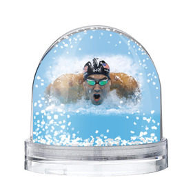 Снежный шар с принтом swimmer в Санкт-Петербурге, Пластик | Изображение внутри шара печатается на глянцевой фотобумаге с двух сторон | пловец