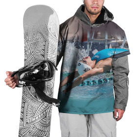 Накидка на куртку 3D с принтом Пловец в Санкт-Петербурге, 100% полиэстер |  | Тематика изображения на принте: swimmer