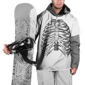 Накидка на куртку 3D с принтом Ребра в Санкт-Петербурге, 100% полиэстер |  | Тематика изображения на принте: bones | halloween | skull | скелет | скелеты | хеллоиун | хэллоуин | хэлоуин | череп | черепа
