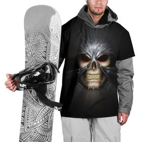 Накидка на куртку 3D с принтом Скелет в маске в Санкт-Петербурге, 100% полиэстер |  | Тематика изображения на принте: warhammer | хаос | череп