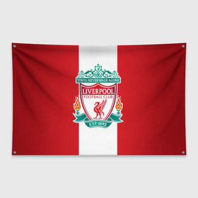 Флаг-баннер с принтом Liverpool FC в Санкт-Петербурге, 100% полиэстер | размер 67 х 109 см, плотность ткани — 95 г/м2; по краям флага есть четыре люверса для крепления | англия | клуб | ливерпуль | фк | футбол | футбольный
