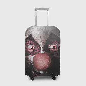 Чехол для чемодана 3D с принтом Милый клоун в Санкт-Петербурге, 86% полиэфир, 14% спандекс | двустороннее нанесение принта, прорези для ручек и колес | злобный