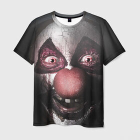 Мужская футболка 3D с принтом Милый клоун в Санкт-Петербурге, 100% полиэфир | прямой крой, круглый вырез горловины, длина до линии бедер | злобный