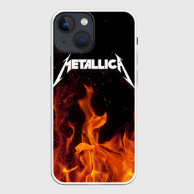 Чехол для iPhone 13 mini с принтом Metallica fire в Санкт-Петербурге,  |  | металлика