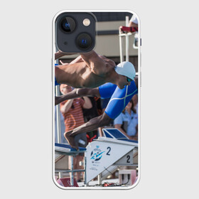 Чехол для iPhone 13 mini с принтом Swimmer в Санкт-Петербурге,  |  | плавание | пловец. прыжок