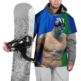 Накидка на куртку 3D с принтом Michael Phelps в Санкт-Петербурге, 100% полиэстер |  | Тематика изображения на принте: бассейн | пловец | чемпион. фелепс