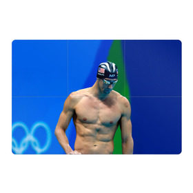 Магнитный плакат 3Х2 с принтом Michael Phelps в Санкт-Петербурге, Полимерный материал с магнитным слоем | 6 деталей размером 9*9 см | бассейн | пловец | чемпион. фелепс