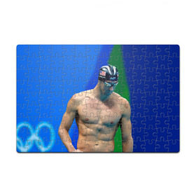 Пазл магнитный 126 элементов с принтом Michael Phelps в Санкт-Петербурге, полимерный материал с магнитным слоем | 126 деталей, размер изделия —  180*270 мм | Тематика изображения на принте: бассейн | пловец | чемпион. фелепс