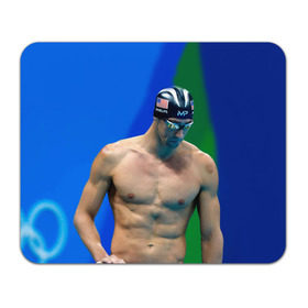 Коврик прямоугольный с принтом Michael Phelps в Санкт-Петербурге, натуральный каучук | размер 230 х 185 мм; запечатка лицевой стороны | бассейн | пловец | чемпион. фелепс