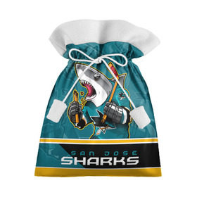 Подарочный 3D мешок с принтом San Jose Sharks в Санкт-Петербурге, 100% полиэстер | Размер: 29*39 см | nhl | san jose sharks | sharks | stanley cup | кубок стенли | кубок стэнли | нхл | сан хосе | сан хосе шаркс | хоккей | хоккейный клуб | шаркс