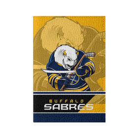 Обложка для паспорта матовая кожа с принтом Buffalo Sabres в Санкт-Петербурге, натуральная матовая кожа | размер 19,3 х 13,7 см; прозрачные пластиковые крепления | Тематика изображения на принте: buffalo sabres | nhl | stanley cup | баффало сейбрз | буффало | кубок стенли | кубок стэнли | куликов | нхл | хоккей | хоккейный клуб