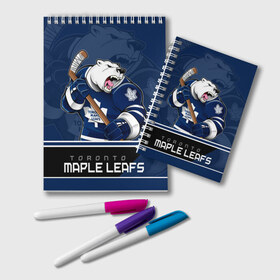 Блокнот с принтом Toronto Maple Leafs в Санкт-Петербурге, 100% бумага | 48 листов, плотность листов — 60 г/м2, плотность картонной обложки — 250 г/м2. Листы скреплены удобной пружинной спиралью. Цвет линий — светло-серый
 | Тематика изображения на принте: nhl | stanley cup | toronto maple leafs | валиев | кубок стенли | кубок стэнли | мэпл лифс | нхл | сошников | торонто | торонто мейпл лифс | хоккей | хоккейный клуб
