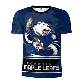 Мужская футболка 3D спортивная с принтом Toronto Maple Leafs в Санкт-Петербурге, 100% полиэстер с улучшенными характеристиками | приталенный силуэт, круглая горловина, широкие плечи, сужается к линии бедра | nhl | stanley cup | toronto maple leafs | валиев | кубок стенли | кубок стэнли | мэпл лифс | нхл | сошников | торонто | торонто мейпл лифс | хоккей | хоккейный клуб