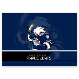 Поздравительная открытка с принтом Toronto Maple Leafs в Санкт-Петербурге, 100% бумага | плотность бумаги 280 г/м2, матовая, на обратной стороне линовка и место для марки
 | nhl | stanley cup | toronto maple leafs | валиев | кубок стенли | кубок стэнли | мэпл лифс | нхл | сошников | торонто | торонто мейпл лифс | хоккей | хоккейный клуб
