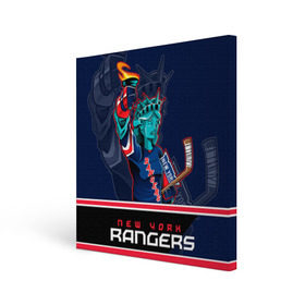 Холст квадратный с принтом New York Rangers в Санкт-Петербурге, 100% ПВХ |  | new york rangers | nhl | stanley cup | кубок стенли | кубок стэнли | нхл | нью йорк рейнджерс | нью йорк рейнджеры | рейнджеры | хоккей | хоккейный клуб