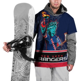 Накидка на куртку 3D с принтом New York Rangers в Санкт-Петербурге, 100% полиэстер |  | Тематика изображения на принте: new york rangers | nhl | stanley cup | кубок стенли | кубок стэнли | нхл | нью йорк рейнджерс | нью йорк рейнджеры | рейнджеры | хоккей | хоккейный клуб