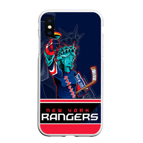 Чехол для iPhone XS Max матовый с принтом New York Rangers в Санкт-Петербурге, Силикон | Область печати: задняя сторона чехла, без боковых панелей | new york rangers | nhl | stanley cup | кубок стенли | кубок стэнли | нхл | нью йорк рейнджерс | нью йорк рейнджеры | рейнджеры | хоккей | хоккейный клуб