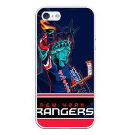 Чехол для iPhone 5/5S матовый с принтом New York Rangers в Санкт-Петербурге, Силикон | Область печати: задняя сторона чехла, без боковых панелей | new york rangers | nhl | stanley cup | кубок стенли | кубок стэнли | нхл | нью йорк рейнджерс | нью йорк рейнджеры | рейнджеры | хоккей | хоккейный клуб