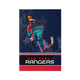 Обложка для паспорта матовая кожа с принтом New York Rangers в Санкт-Петербурге, натуральная матовая кожа | размер 19,3 х 13,7 см; прозрачные пластиковые крепления | new york rangers | nhl | stanley cup | кубок стенли | кубок стэнли | нхл | нью йорк рейнджерс | нью йорк рейнджеры | рейнджеры | хоккей | хоккейный клуб