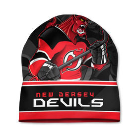 Шапка 3D с принтом New Jersey Devils в Санкт-Петербурге, 100% полиэстер | универсальный размер, печать по всей поверхности изделия | new jersey devils | nhl | stanley cup | дъяволы нью джерси | калинин | кубок стенли | кубок стэнли | нхл | нью джерси девилз | хоккей | хоккейный клуб