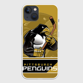 Чехол для iPhone 13 с принтом Pittsburgh Penguins в Санкт-Петербурге,  |  | nhl | pittsburgh penguins | stanley cup | кросби | кубок стенли | кубок стэнли | малкин | нхл | пингвинс | питтсбург пингвинз | сидни кросби | хоккей | хоккейный клуб