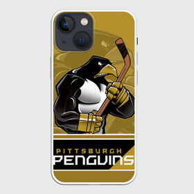 Чехол для iPhone 13 mini с принтом Pittsburgh Penguins в Санкт-Петербурге,  |  | Тематика изображения на принте: nhl | pittsburgh penguins | stanley cup | кросби | кубок стенли | кубок стэнли | малкин | нхл | пингвинс | питтсбург пингвинз | сидни кросби | хоккей | хоккейный клуб