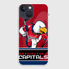 Чехол для iPhone 13 mini с принтом Washington Capitals в Санкт-Петербурге,  |  | nhl | stanley cup | washington capitals | вашингтон капиталс | вашингтон кэпиталз | кубок стенли | кубок стэнли | нхл | овечкин | хоккей | хоккейный клуб