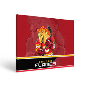 Холст прямоугольный с принтом Calgary Flames в Санкт-Петербурге, 100% ПВХ |  | Тематика изображения на принте: calgary flames | nhl | stanley cup | калгари флэймз | кубок стенли | кубок стэнли | нхл | флэймс | хоккей | хоккейный клуб