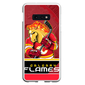 Чехол для Samsung S10E с принтом Calgary Flames в Санкт-Петербурге, Силикон | Область печати: задняя сторона чехла, без боковых панелей | Тематика изображения на принте: calgary flames | nhl | stanley cup | калгари флэймз | кубок стенли | кубок стэнли | нхл | флэймс | хоккей | хоккейный клуб