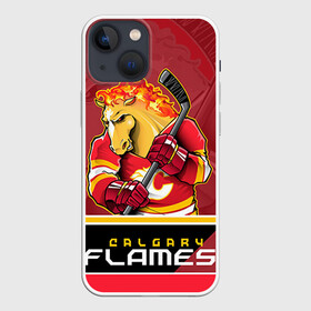 Чехол для iPhone 13 mini с принтом Calgary Flames в Санкт-Петербурге,  |  | calgary flames | nhl | stanley cup | калгари флэймз | кубок стенли | кубок стэнли | нхл | флэймс | хоккей | хоккейный клуб