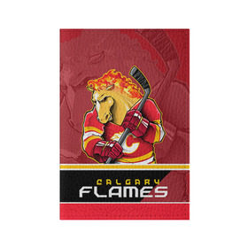 Обложка для паспорта матовая кожа с принтом Calgary Flames в Санкт-Петербурге, натуральная матовая кожа | размер 19,3 х 13,7 см; прозрачные пластиковые крепления | Тематика изображения на принте: calgary flames | nhl | stanley cup | калгари флэймз | кубок стенли | кубок стэнли | нхл | флэймс | хоккей | хоккейный клуб