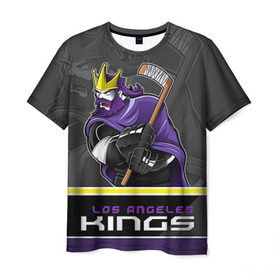 Мужская футболка 3D с принтом Los Angeles Kings в Санкт-Петербурге, 100% полиэфир | прямой крой, круглый вырез горловины, длина до линии бедер | los angeles kings | nhl | stanley cup | кубок стенли | кубок стэнли | лос анджелес кингз | лос анжелес короли | нхл | хоккей | хоккейный клуб