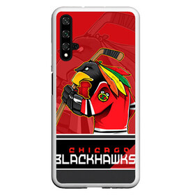 Чехол для Honor 20 с принтом Chicago Blackhawks в Санкт-Петербурге, Силикон | Область печати: задняя сторона чехла, без боковых панелей | chicago blackhawks | nhl | stanley cup | анисимов | блэкхокс | кубок стенли | кубок стэнли | нхл | панарин | хоккей | хоккейный клуб | чикаго | чикаго блэкхокс