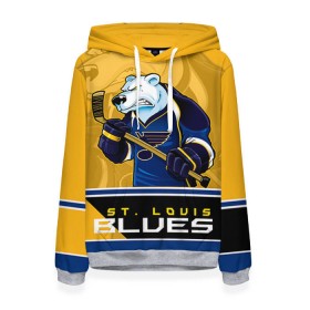 Женская толстовка 3D с принтом St. Louis Blues в Санкт-Петербурге, 100% полиэстер  | двухслойный капюшон со шнурком для регулировки, мягкие манжеты на рукавах и по низу толстовки, спереди карман-кенгуру с мягким внутренним слоем. | nhl | st. louis blues | stanley cup | йори | кубок стенли | кубок стэнли | лехтеря | луис блюз | нхл | сент луис | сент луис блюз | тарасенко | хоккей | хоккейный клуб