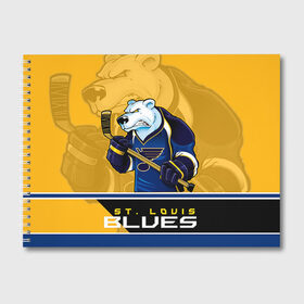 Альбом для рисования с принтом St Louis Blues в Санкт-Петербурге, 100% бумага
 | матовая бумага, плотность 200 мг. | Тематика изображения на принте: nhl | st. louis blues | stanley cup | йори | кубок стенли | кубок стэнли | лехтеря | луис блюз | нхл | сент луис | сент луис блюз | тарасенко | хоккей | хоккейный клуб