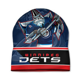 Шапка 3D с принтом Winnipeg Jets в Санкт-Петербурге, 100% полиэстер | универсальный размер, печать по всей поверхности изделия | nhl | stanley cup | winnipeg jets | бурмистров | винипег | виннипег джетс | кубок стенли | кубок стэнли | нхл | хоккей | хоккейный клуб
