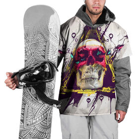 Накидка на куртку 3D с принтом Череп в Санкт-Петербурге, 100% полиэстер |  | Тематика изображения на принте: halloween | бабочки | глаза | фигуры | хэллоуин | череп